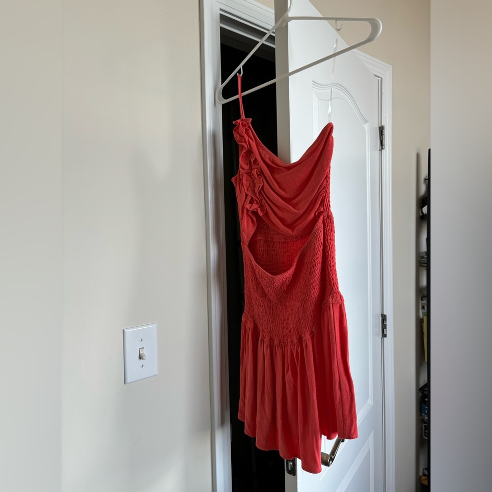 Boutique dress orange size small NWOT